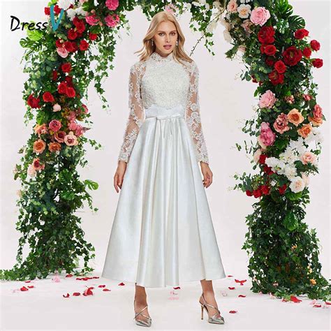 Simple dresses are still popular. Aliexpress.com : Buy Dressv ivory elegant a line wedding ...