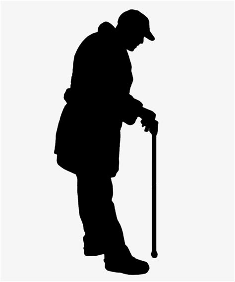 Silhouette Old Man At Getdrawings Free Download