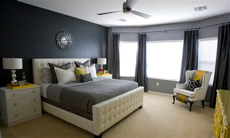 Navy and yellow master bedroom these pictures of this page are about:blue and yellow bedroom ideas. 15 Visually Pleasant Yellow and Grey Bedroom Designs ...