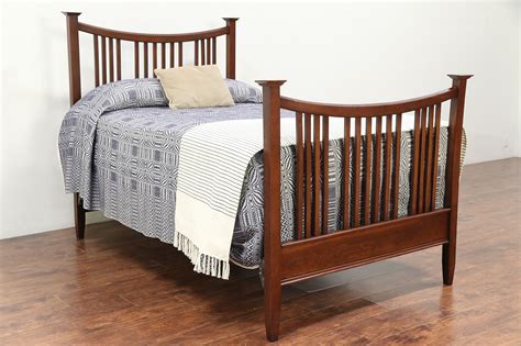 Arts & Crafts Mission Oak Full Size Antique 1905 Craftsman Bed #29293