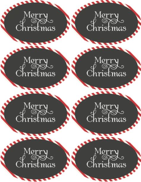 Christmas And Holiday Assorted Circle And Oval Labels Free Printable In
