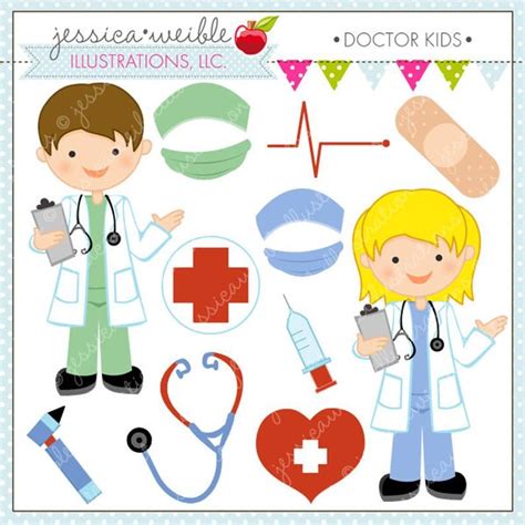 Doctor Kids Cute Digital Clipart For Commercial Or Personal Etsy