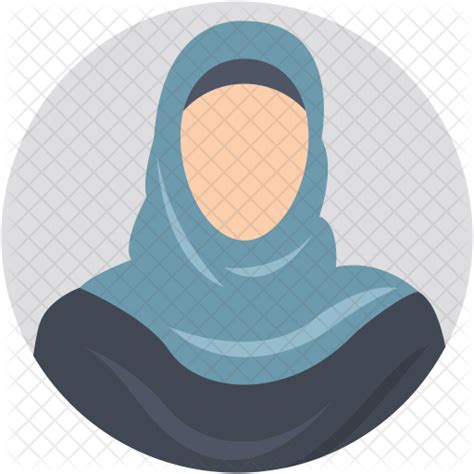 Muslim Woman Icon Download In Flat Style
