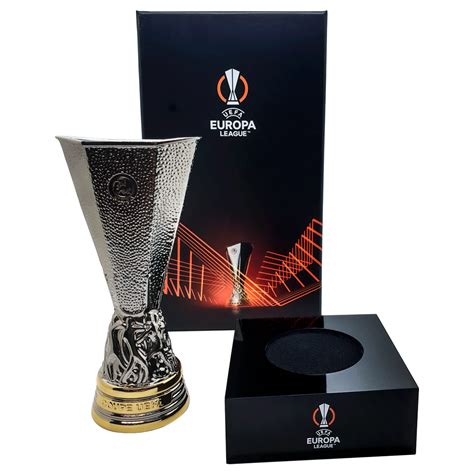 Uefa Europa League Trophy On Acrylic Pedestal 150 Mm Am Ball Com