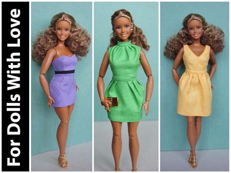 Pdf Doll Clothes Pattern Three Dresses For Articulated Curvy Etsy