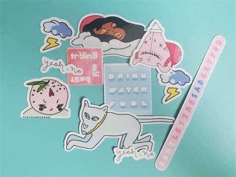 Moody And Pink Sticker Pack Small Sticker Pack Relatable Etsy