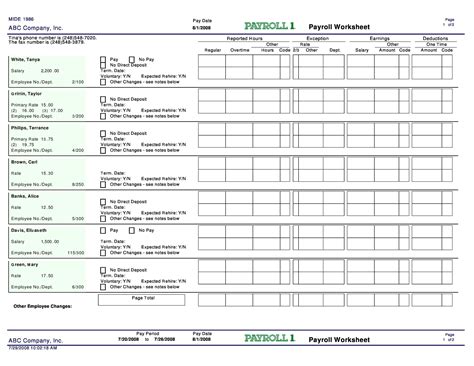 13 Payroll Spreadsheets Excel Templates