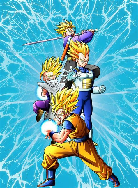 Goku Gohan Vegeta And Future Trunks Anime Dragon Ball Super Anime Dragon Ball Dragon Ball