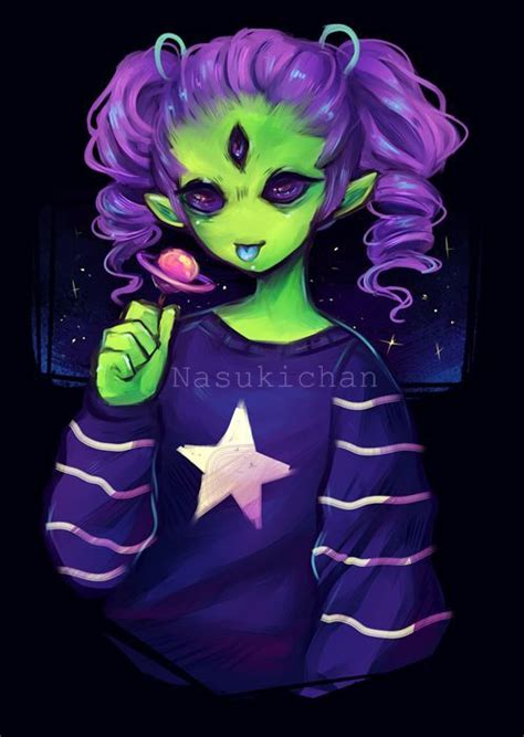 Alien Girl By Nasuki100 On Deviantart Alien Drawings Alien Art