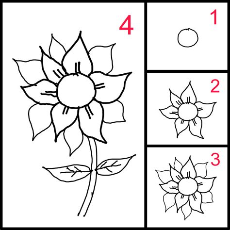 Cara Gambar Bunga Dengan Mudah 50 Koleksi Gambar