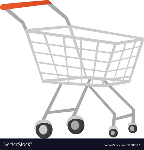Supermarket Cart Cartoon Supermarket Aisle With Shopping Cart Stock