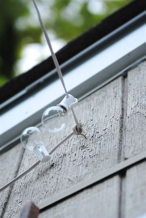 Size up your home and decide where you'd like to hang your lights. How to Hang Outdoor String Lights (The Deck Diaries, Part ...