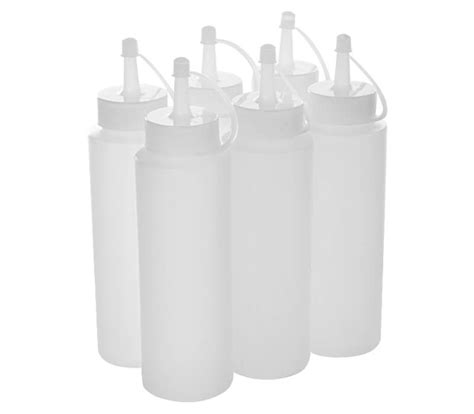 Plastic Sauce Bottle 500ml White 6pk Mambos Online Store