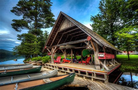 Adirondack Boathouse At Sagamore House Boat Lake House River House