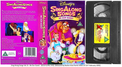 Sing Along Songs Vol 8 Be Our Guest D213112 PAL VHS U Flickr