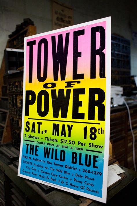 Vintage Music Poster Tower Of Power 1991 Free Shipping