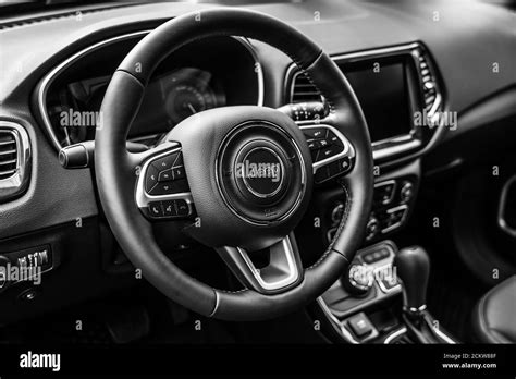 diedersdorf germany august 30 2020 the interior of compact crossover suv jeep compass 2020