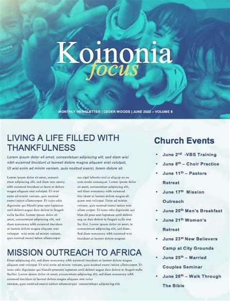 Church Missions Trip Newsletter Template Template Newsletter Templates