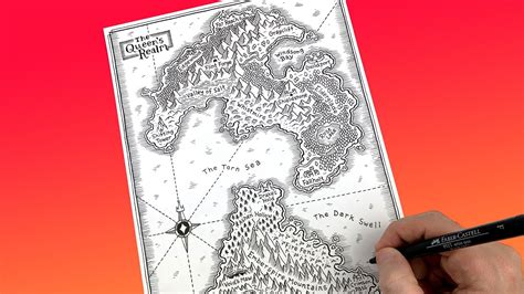 How To Draw A Fantasy World Map Youtube