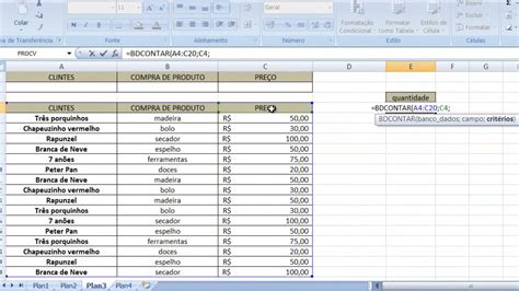 Como usar a FUNÇÃO BD CONTAR do Excel Função de Banco de Dados Excel