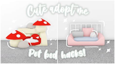 Cute Pet Bed Hacks Adopt Me Build Hacks Youtube