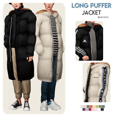 Sims 4 Cc Finds — Nucrests Long Puffer Jacket By Nucrests Long