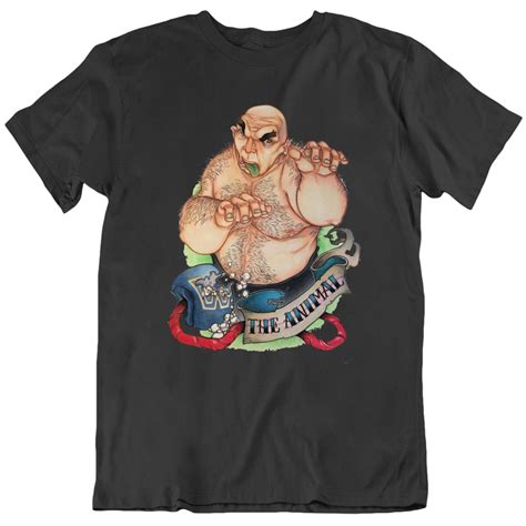 George The Animal Steele Pro Wrestling Legend Cartoon Style T Shirt