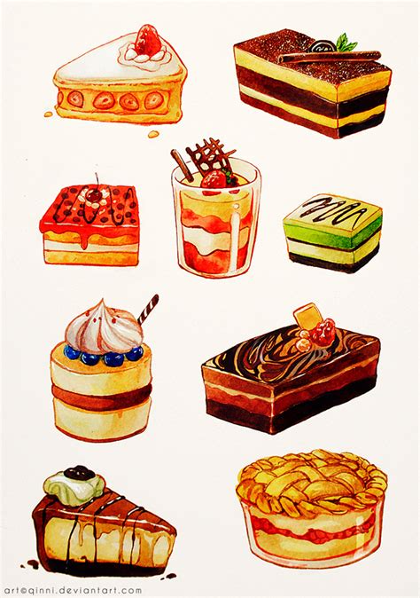 13 Drawing Food Cakes Deserts Photo Wayne Thiebaud Drawings Dessert