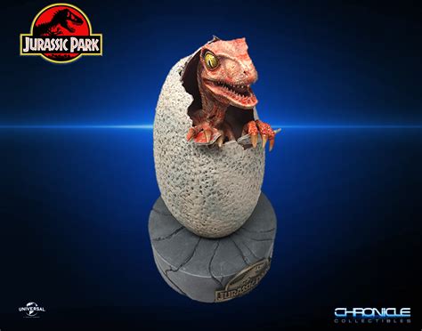 Jurassic Park Life Size Hatching Baby Raptor Egg By Chronicle