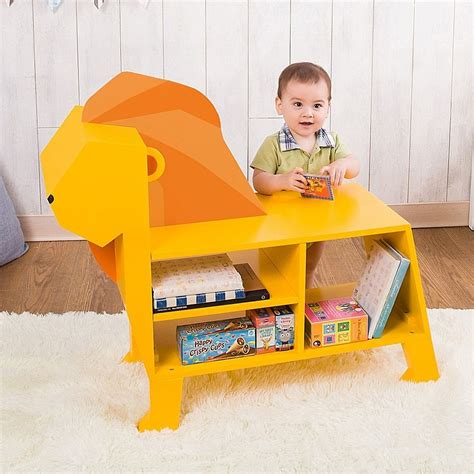 Teamson Kids Zoo Kingdom Lion Bookcase In Yellow Bed Bath And Beyond