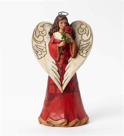Jim Shore Love Angel Figurine With Rose Wind And Weather