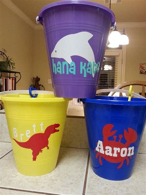 Personalized Sand Pail Beach Bucket With Shovel Etsy Beach Bucket