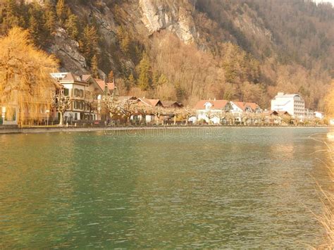Beautiful And Clear Lake In Switzerland Interlaken Stock Photo Image