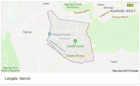 The Map Of Lang Ata In Nairobi Kenya Source Mapquest Lang Ata Lies Download Scientific