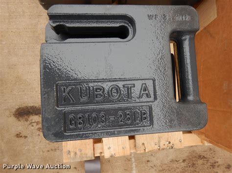 6 Kubota G8103a Suitcase Weights In Grapevine Tx Item Hr9595 Sold