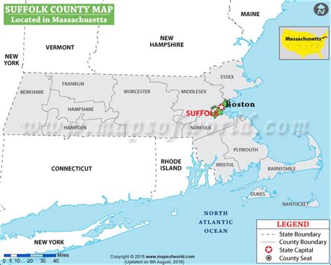Suffolk County Map Massachusetts