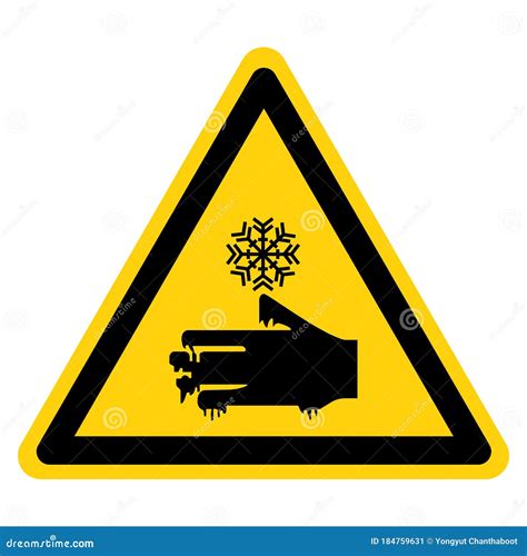 Warning Cold Burns Hazard Symbol Sign Vector Illustration Isolate On