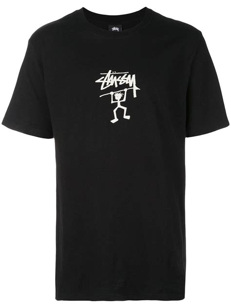 Stussy Printed T Shirt Black