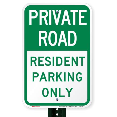 Resident Parking Only Sign Private Road Signs Sku K 8613