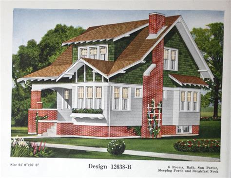 From The Sawyer Plan Book Published In 1927 Craftsman Bungalow