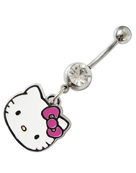 Hello Kitty Belly Bar Navel Ring Cute Jewelry Playful Accessory