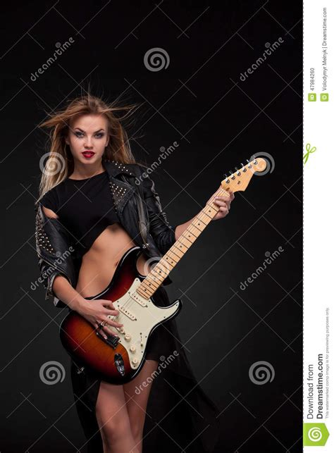 Beautiful Girl Playing Guitar Stock Photo Image 47984260