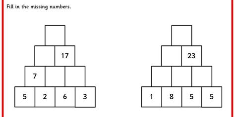 Ks1 And Ks2 Maths Pyramid Puzzles