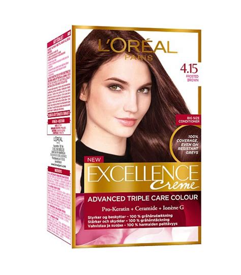L'oreal paris excellence creme permanent hair color, 6g light golden brown, 100 percent gray coverage hair dye, pack of 1 4.6 out of 5 stars 15,662 $15.32 $ 15. L'Oreal Excellence Creme Hair Colour, 4.15 Natural Dark ...