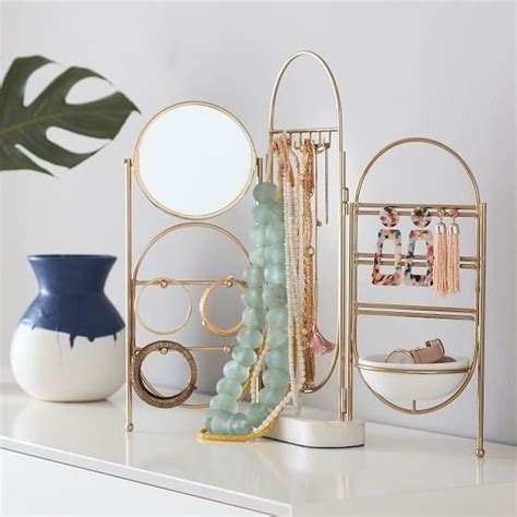 Marble And Gold Jewelry Holder Screen 1000 In 2020 Jewelry Holder