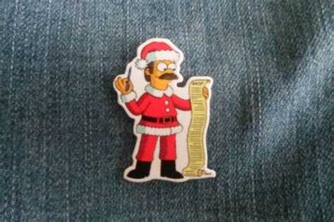Handmade The Simpsons Ned Flanders Santa Claus Christmas
