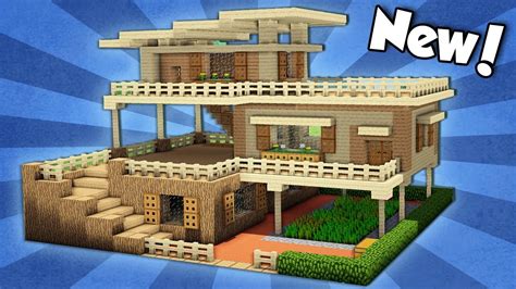Minecraft How To Build A Large Starter House Tutorial Youtube