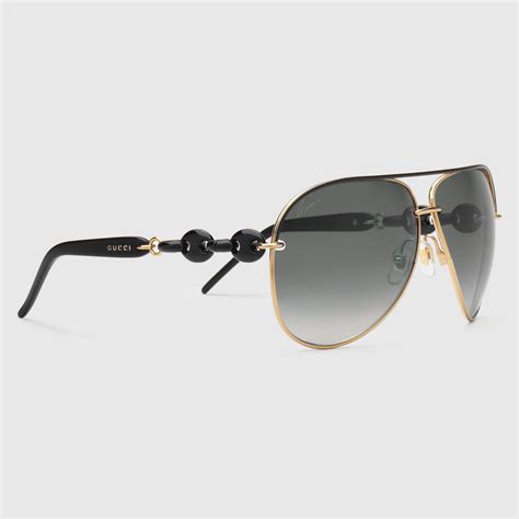 Black Aviator Sunglasses Gucci Womens Aviator 308866i33311022
