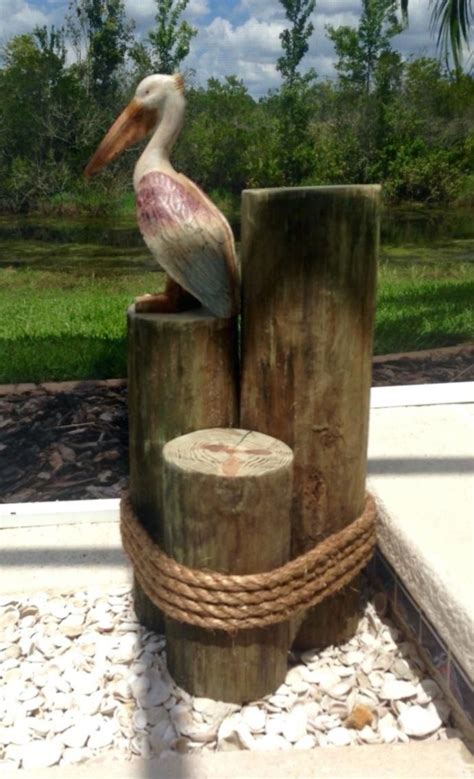 Outdoor Nautical Decor Ideas Nautical Wood Pilings Make This For Less Than Round Treated Fence