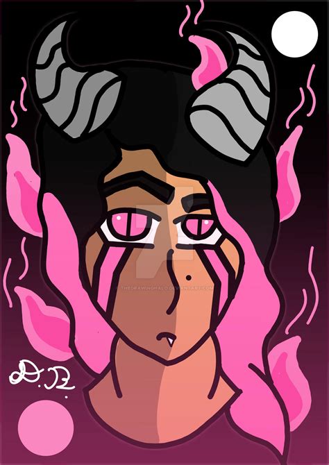 The Pink Demon Oc By Thedrawinghalo On Deviantart